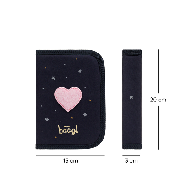 BAAGL Astuccio scolastico a un piano Unicorn Gold