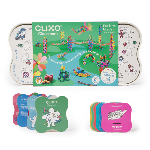 CLIXO Classroom - magnetická stavebnica 100 kusov