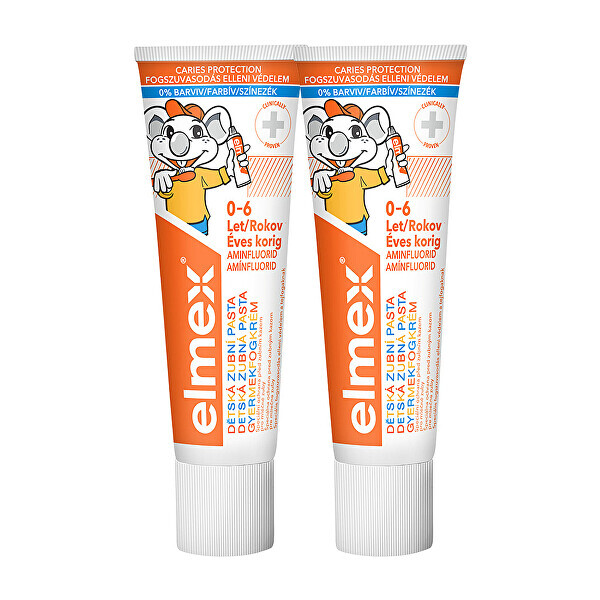 Elmex Detský Duopack 2x50 ml + darček (guma)