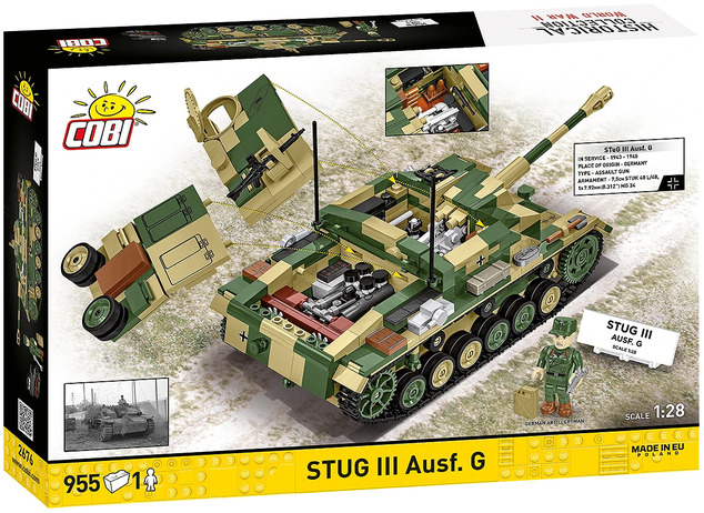 Cobi 2676 II WW StuG III Ausf. G, 1:28, 955 k, 1 f