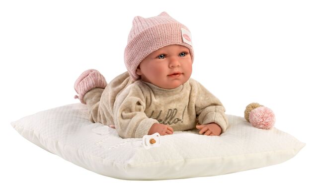 Llorens 74020 NEW BORN - realistická bábika bábätko so zvukmi a mäkkým látkovým telom - 42