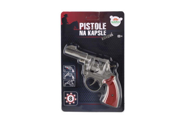 Pištoľ na kapsule 8 rán kov 18cm