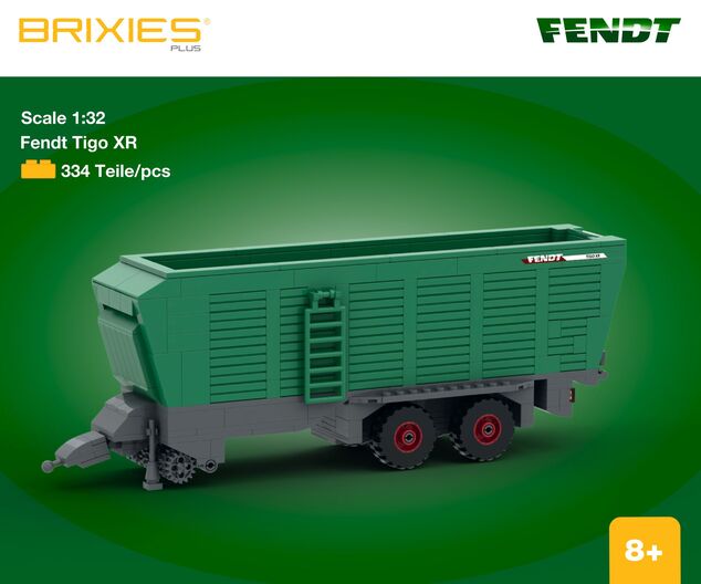 BRIXIES Plus 222.711 Fendt Tigo XR - viacúčelový samozberací automobil, 1:32, 334 k