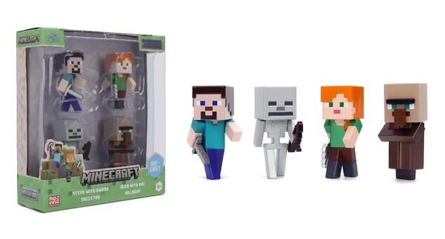 Minecraft Figúrky 2,5", sada 4 ks