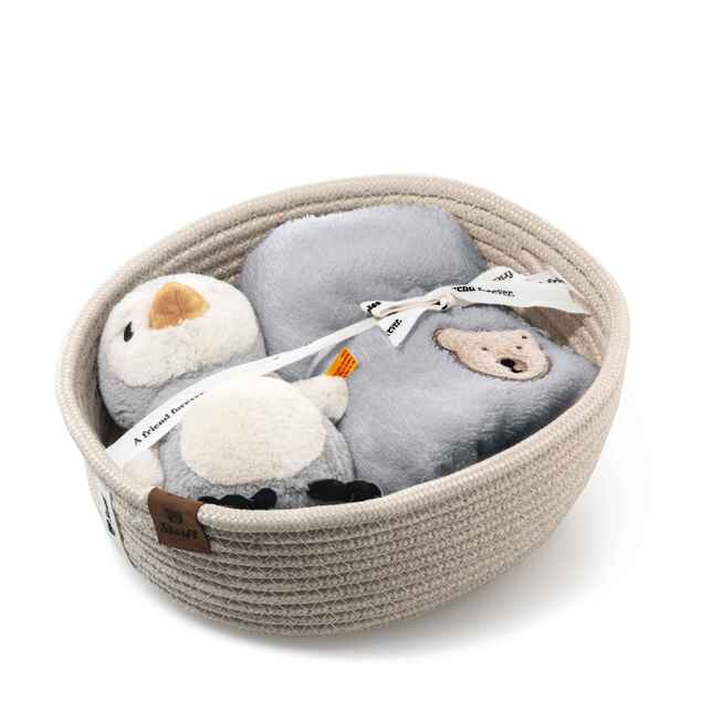 STEIFF Friends Lio pinguino set regalo con bavaglino