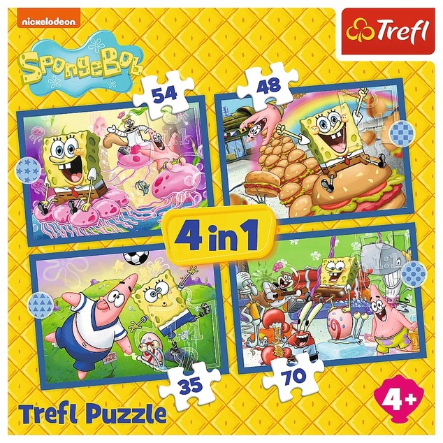 Trefl Puzzle 4v1 SpongeBobs Unterwasserleben