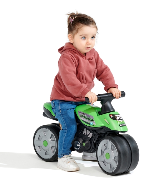 Falk odrážadlo Baby Moto Team Bud Racing zelené