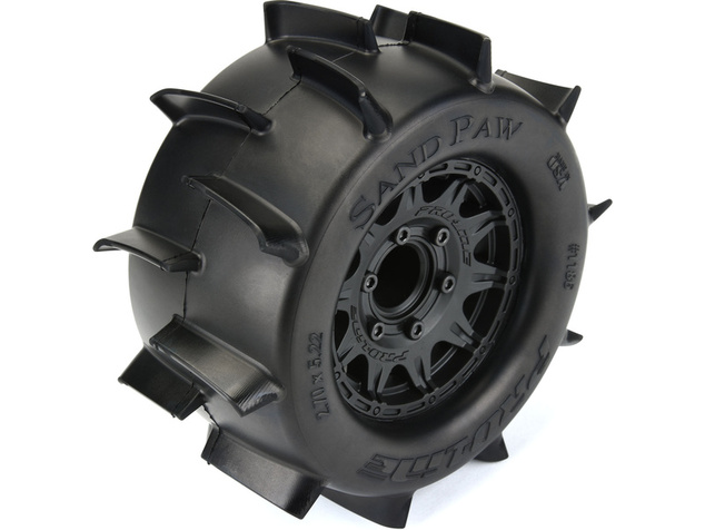 Pro-Line koleso 2.8", pneu Sand Paw, disk Raid H12 čierny (2)