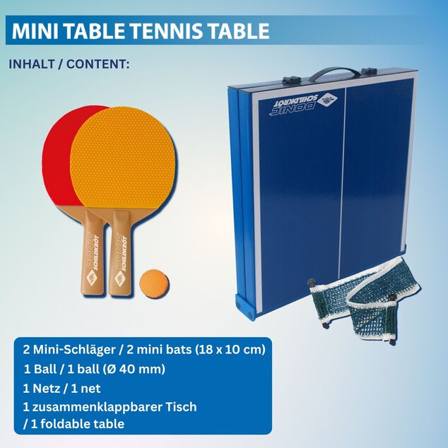 Donic-Schildkröt – skladací mini stôl na stolný tenis