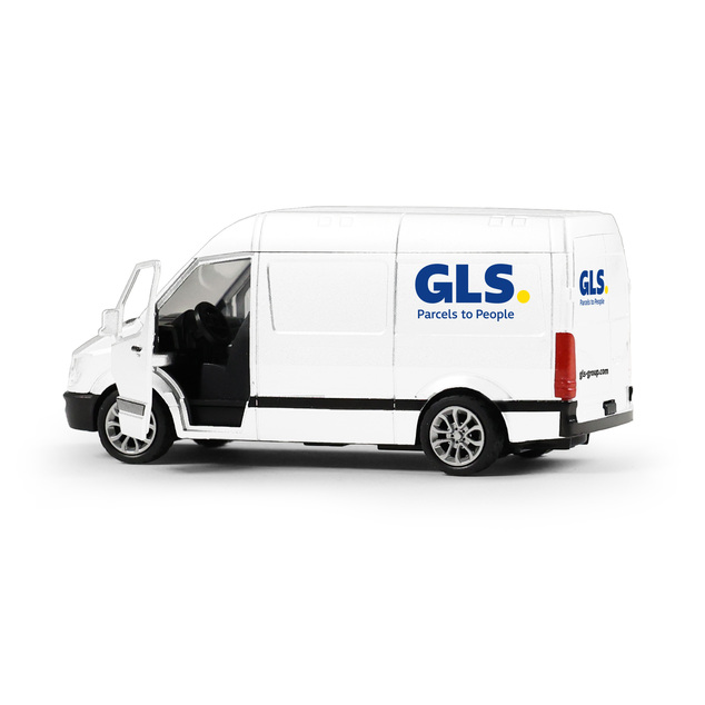 Kovové auto GLS s otváracími dverami 12 cm