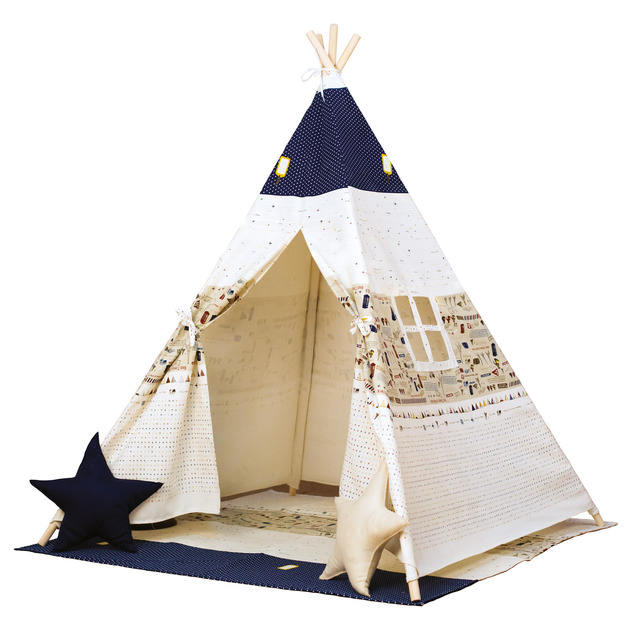 Bino Stan TeePee, beige-bleu