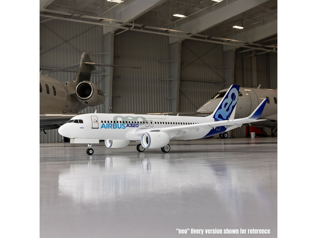 E-flite Airbus A320neo EDF 1.5m AS3X+ SAFE Select BNF Basic biely