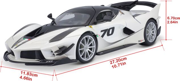 Bburago 1:18 Ferrari TOP FXX-K EVO Nr.70 (weiß/schwarz)