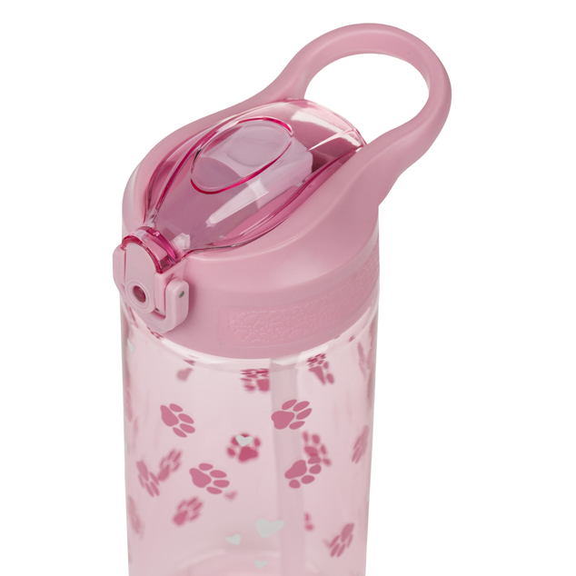 BAAGL Tritanová fľaša na nápoje so slamkou Labky, 500 ml