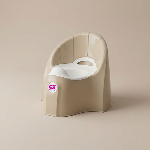 OK BABY Nočník ergonomický Pasha s vyberateľnou nádobou Beige