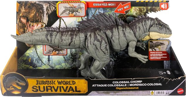 Mattel Jurassic World Survival Colossal Chomp GIGANTOSAURUS 55cm