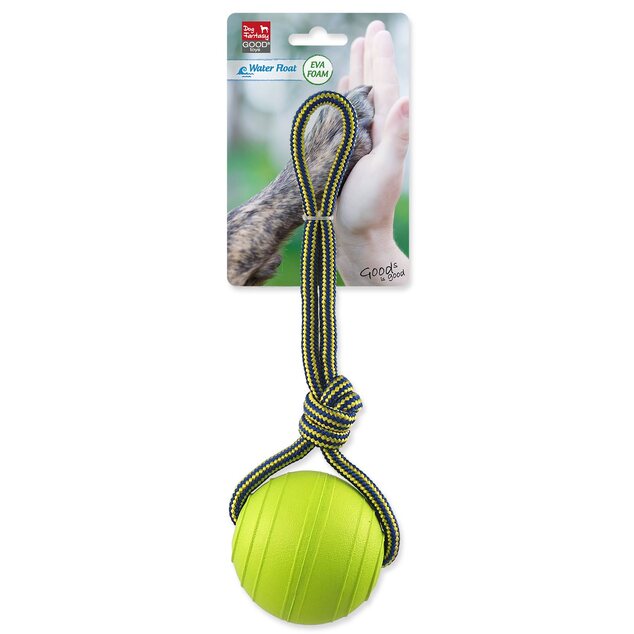 Spielzeug Hund Fantasy EVA-Schaumball mit Kunststoffseil, grün, 8 cm, schwimmend