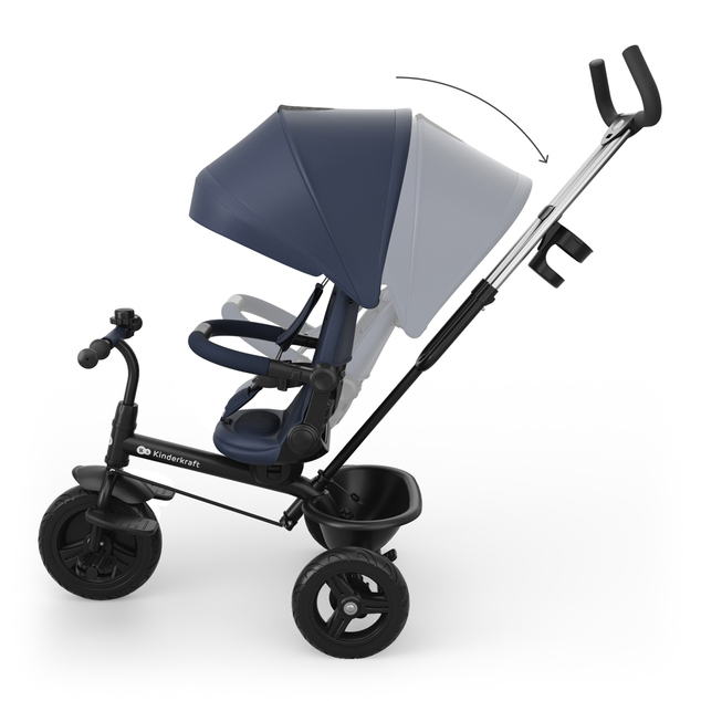 KINDERKRAFT Tricycle Aston 2 Plus Navy, 9m+