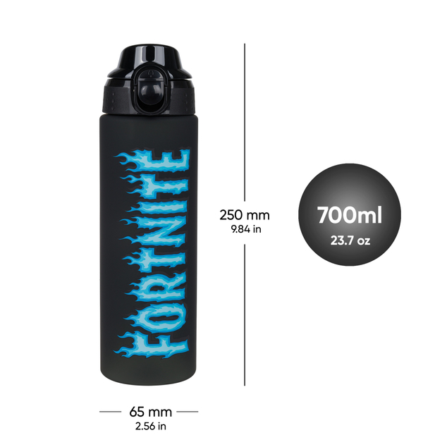 BAAGL Tritan-Flasche für Getränke Fortnite Blau, 700 ml