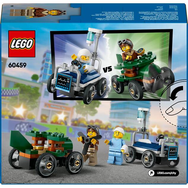LEGO® City 60459 Rennpaket: Flugzeug vs. Krankenhausbett