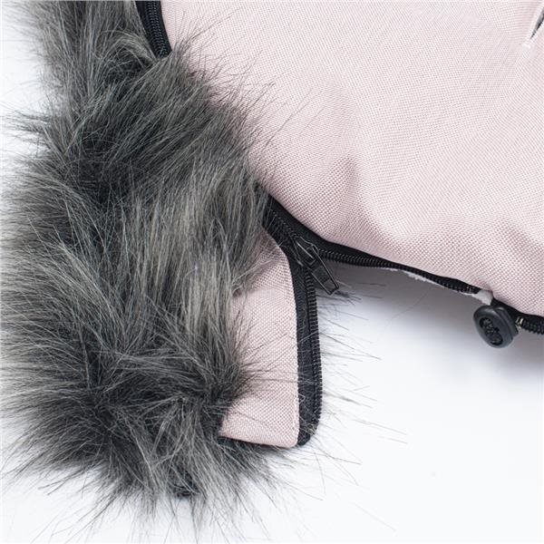Kinderfußsack NEW BABY mit Fell dusty pink