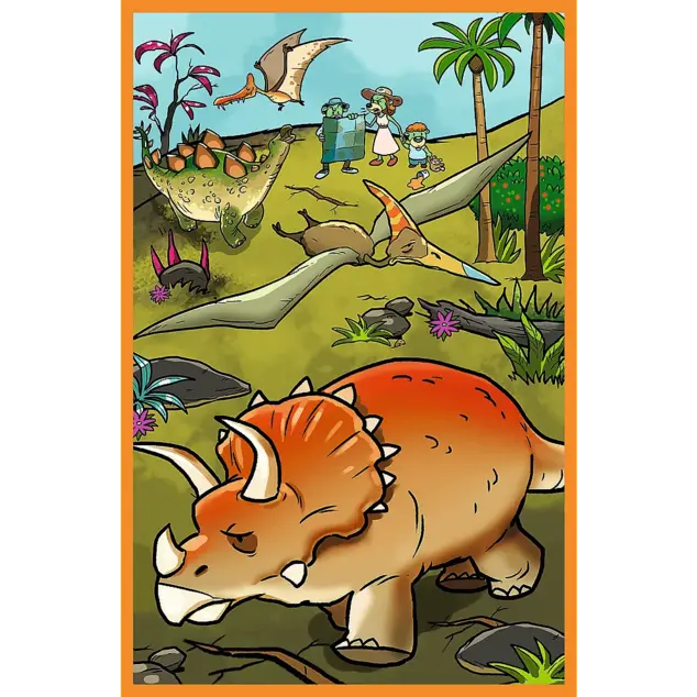Trefl Puzzle 3x80 Treflíci vo svete dinosaurov