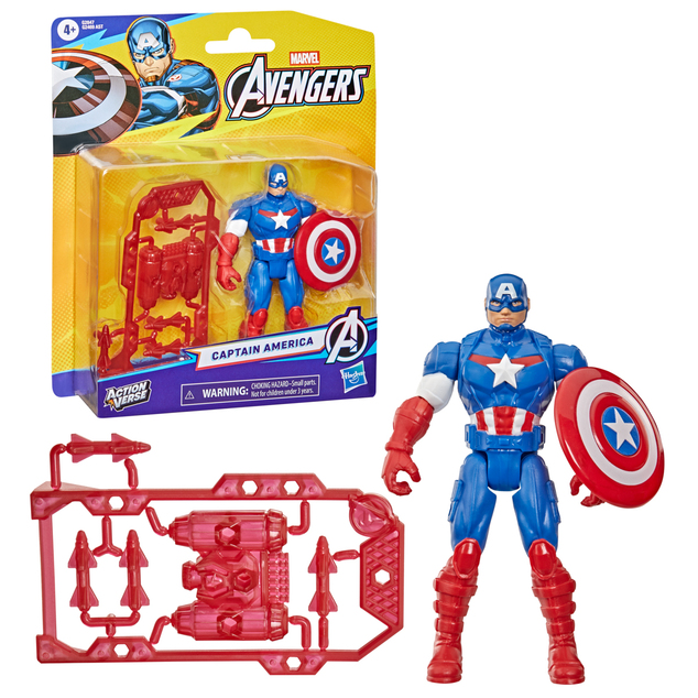 HASBRO - Avengers ActionVerse - Figura di Capitan America