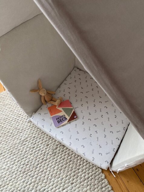 Tappetino da gioco pieghevole imbottito per bambini 5 in 1, Bunny