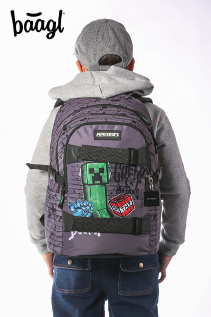 BAAGL Školský batoh Skate Minecraft TNT