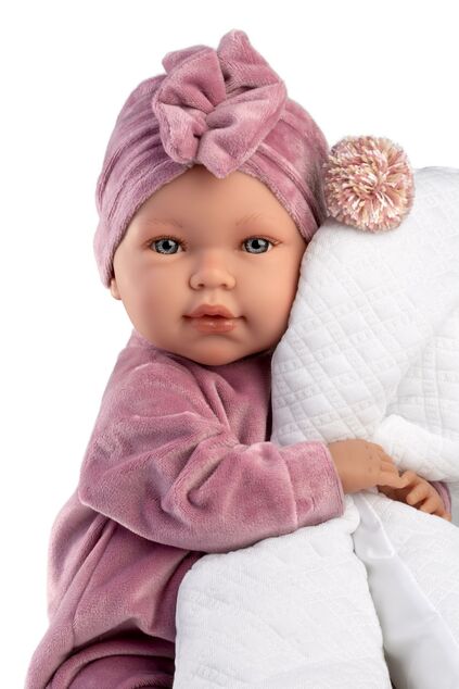 Llorens 74118 NEW BORN - realistická bábika bábätko so zvukmi a mäkkým látkovým telom - 42