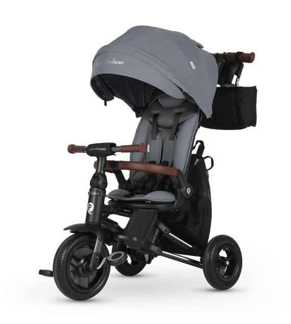 QPLAY Tříkolka Nova Deluxe 5v1 Grey, 10-72 měsíců