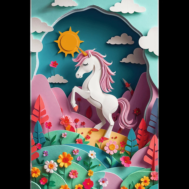 Trefl Puzzle 160 Jubiläum - Paper Art: Einhorn