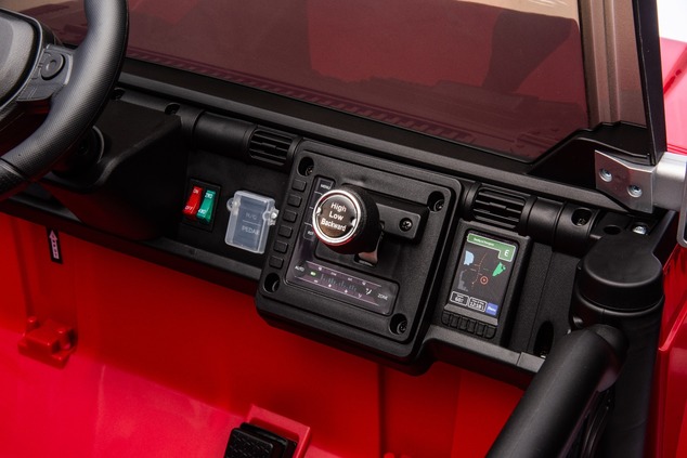 Elektrické autíčko Toyota FJ Cruiser XXL s pohonom 4x4, licencované (Dvojmiestne), červené
