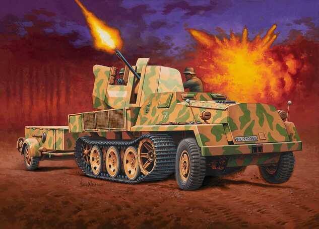 ModelSet militare 63293 - sWS con Flak43 e Sd.Ah58 Rimorchio Munizioni (1:72)