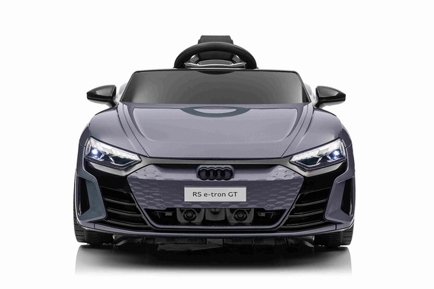 Elektrické autíčko Audi RS E-tron GT 12V, sivé, široké jednomiestne sedadlo, 2,4 GHz diaľk