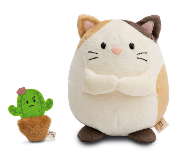NICI plyš MyMochi Mačička Angy 16cm s kaktusom v darčekovom balení