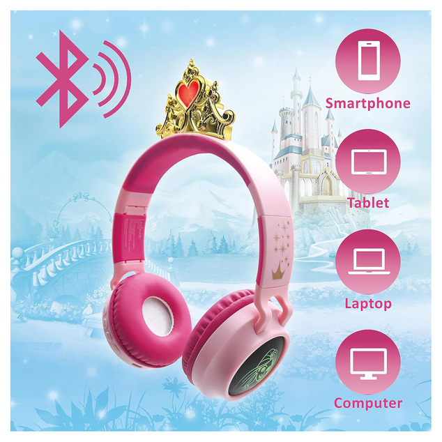 Lexibook Svietiace bezdrôtové slúchadlá Disney Princezné