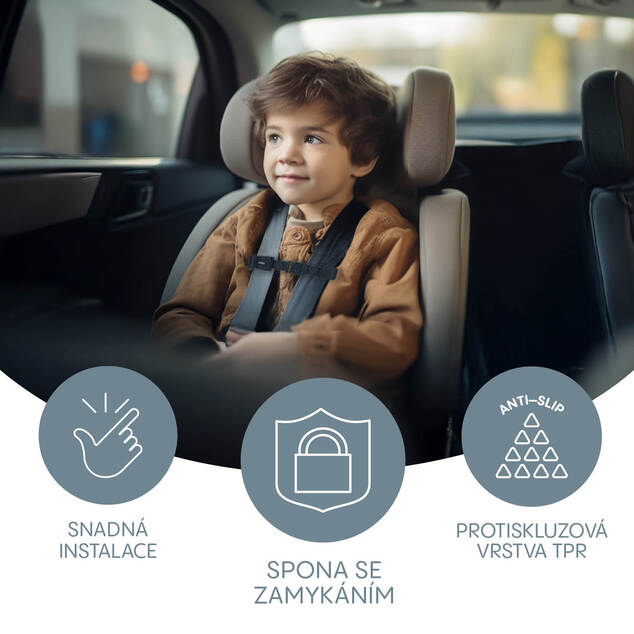 Zámok bezpečnostného pásu pre autosedačky DELUXE, Black