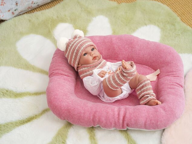 Llorens 63512 NEW BORN NIÑA - muñeca bebé realista con cuerpo de vinilo completo