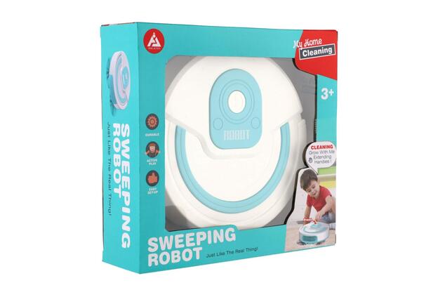 Aspirapolvere robotico in plastica 17cm a batteria con suono 22x20x6cm