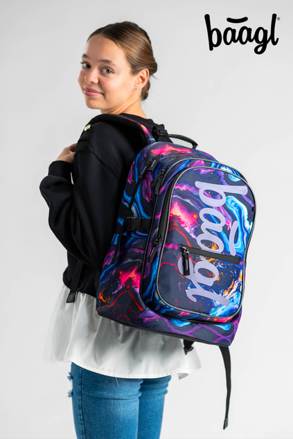 BAAGL SADA 3 Core Marble: Rucksack, Waschbeutel, Tasche