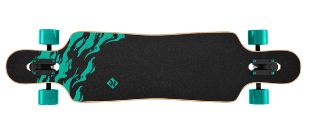 Longboard Street Surfing FREERIDE 39” CURVE Wolf - Künstlerserie
