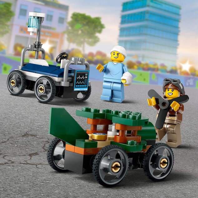 LEGO® City 60459 Rennpaket: Flugzeug vs. Krankenhausbett