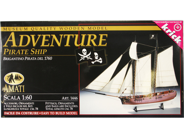 AMATI Adventure pirátska loď 1760 1:60 kit