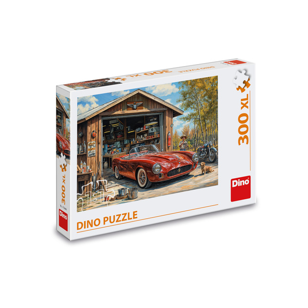 Puzzle Jaguár v garáži 300 xl dielikov