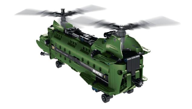 Stavebnica iM.MASTER 2v1 vrtuľník s mechanickým pohonom plast 393 dielikov