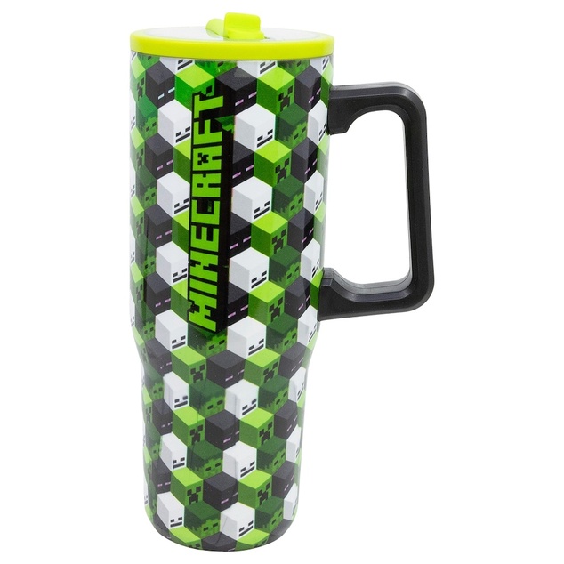 Minecraft Iconicmono Termohrnček so slamkou a uchom 920 ml