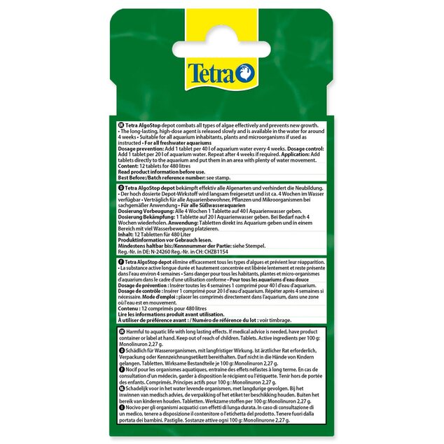 Prípravok Tetra Algo Stop Depot 12 tbl.