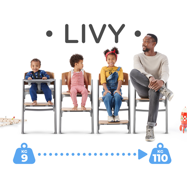 KINDERKRAFT Stolička jedálenská LIVY Oak