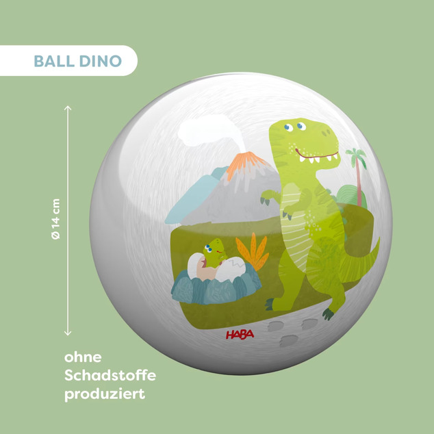 Haba Detská lopta na hranie Dinosaurus 14 cm